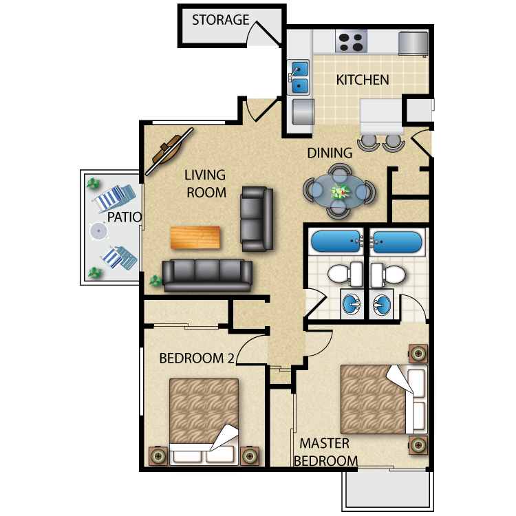 Floor plan image of The Biarritz