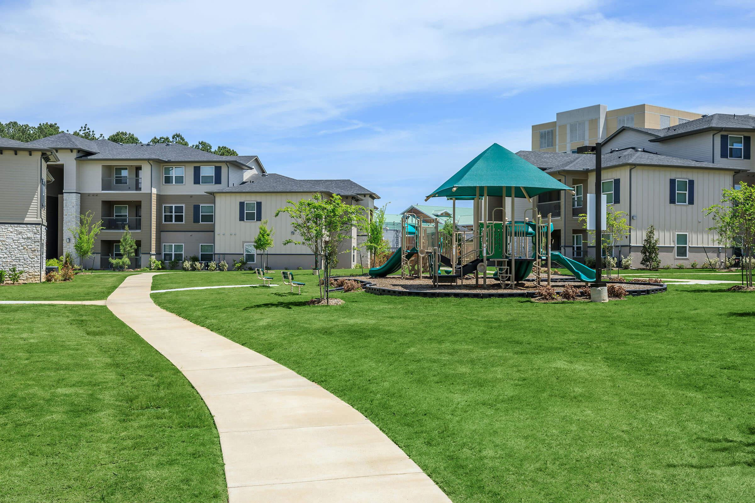 a large lawn in front of a house