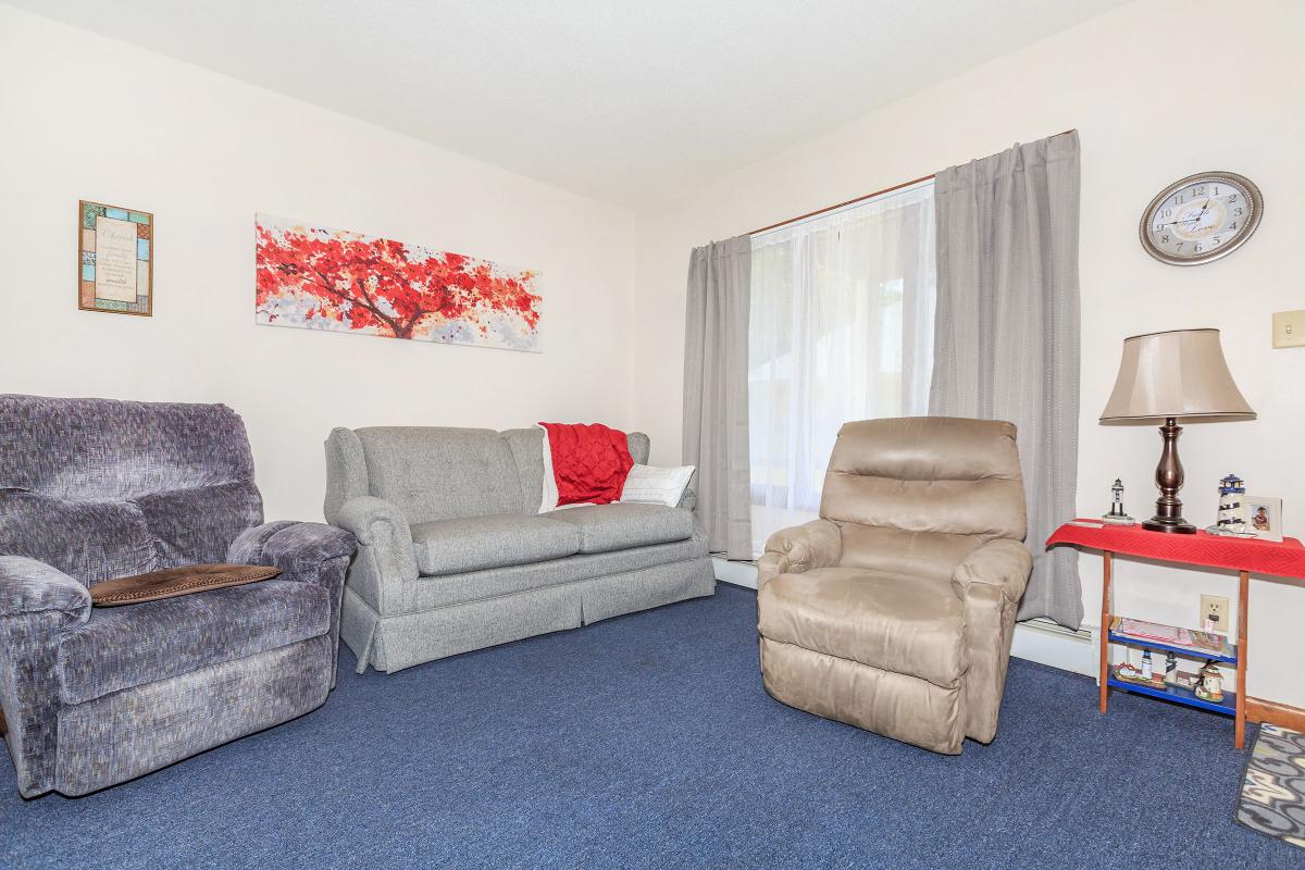 a living room filled with furniture and a flat screen tv