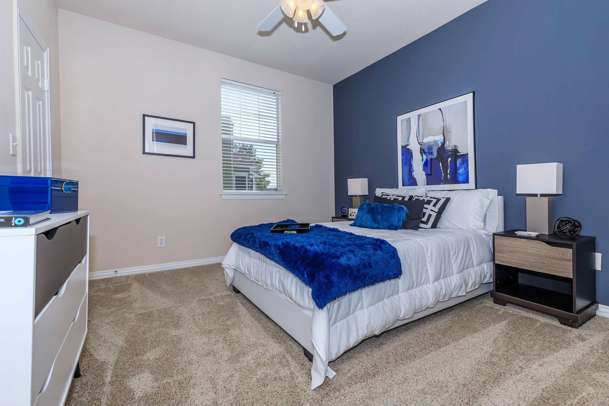 carpeted bedroom