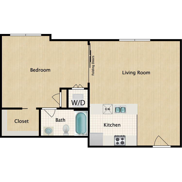 Floor plan image of 1 Bedroom A