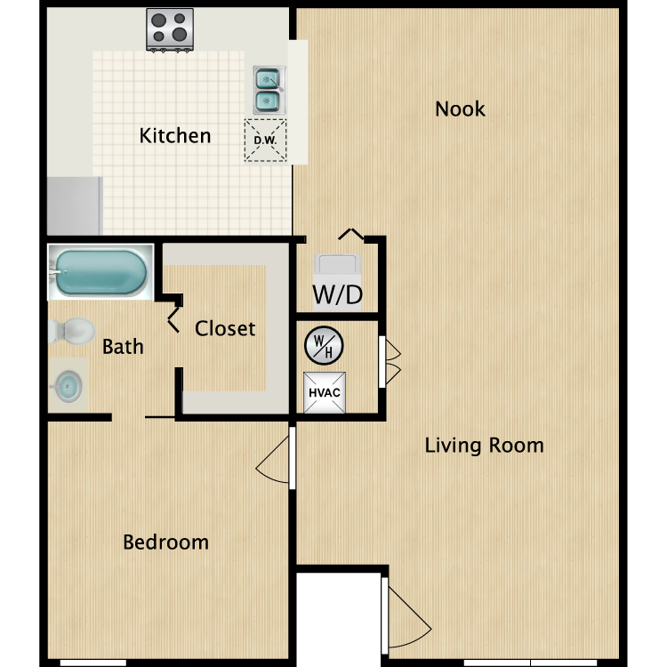 Floor plan image of 1 Bedroom G