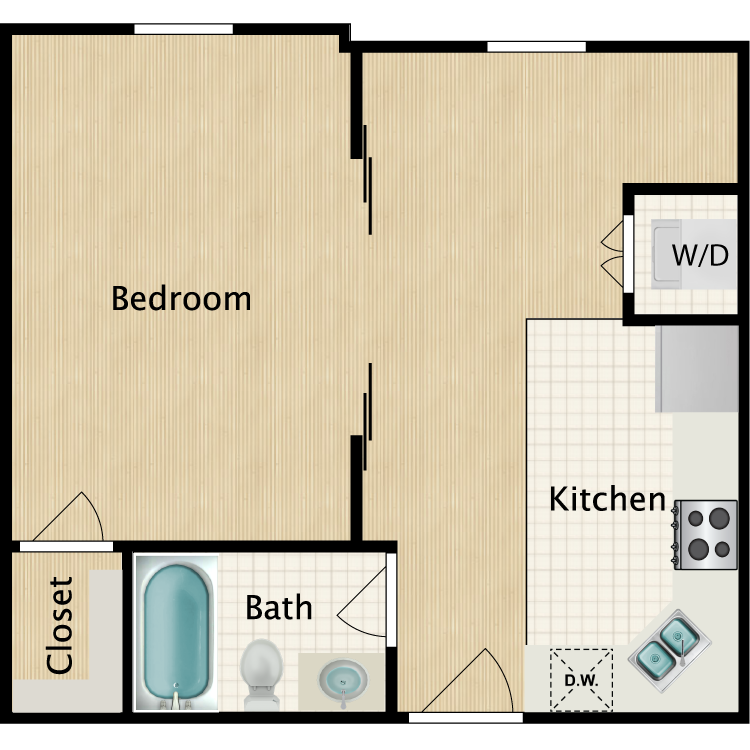 Floor plan image of Studio J