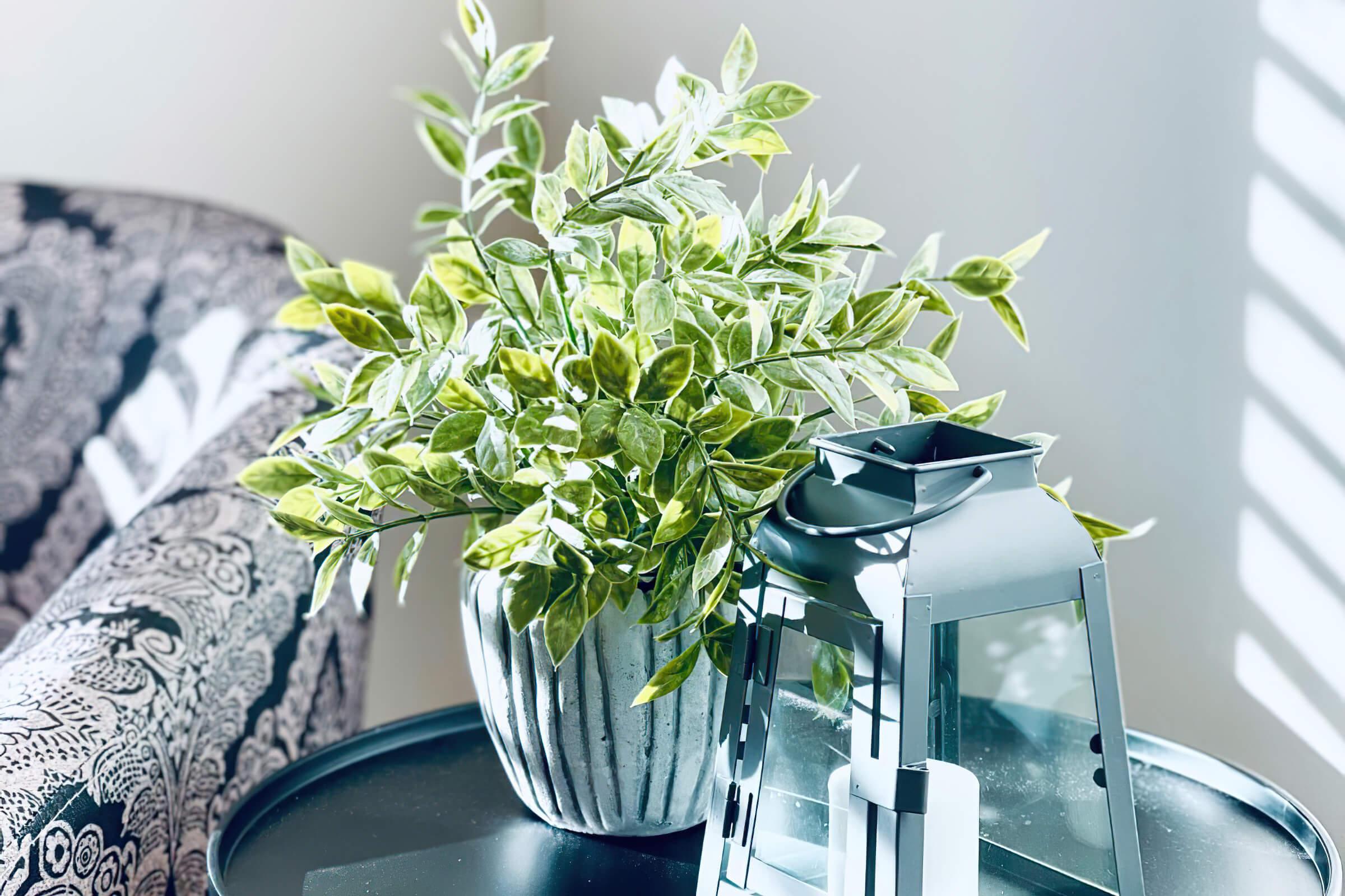 a vase of flowers on a table