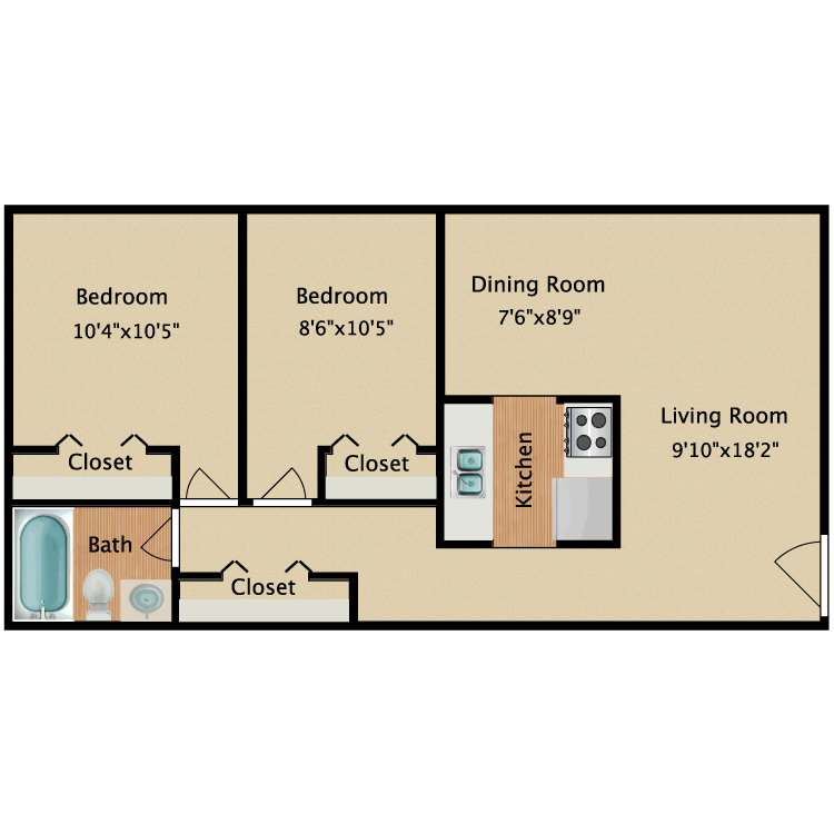 Floor plan image of 2 Bedroom