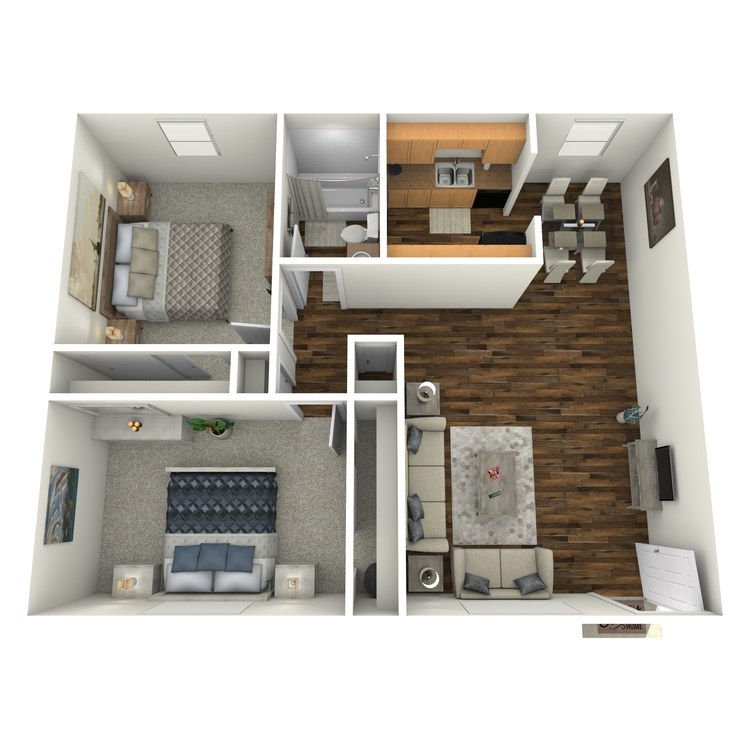 Floor plan image of 2 Bed 1 Bath
