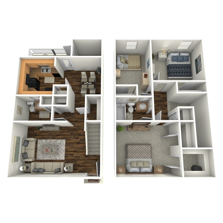 Floor plan image of 3 Bed 1.5 Bath