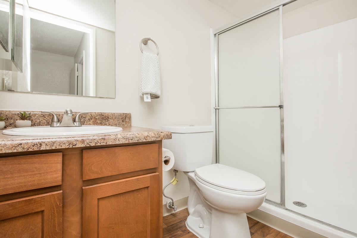 a white sink sitting under a mirror