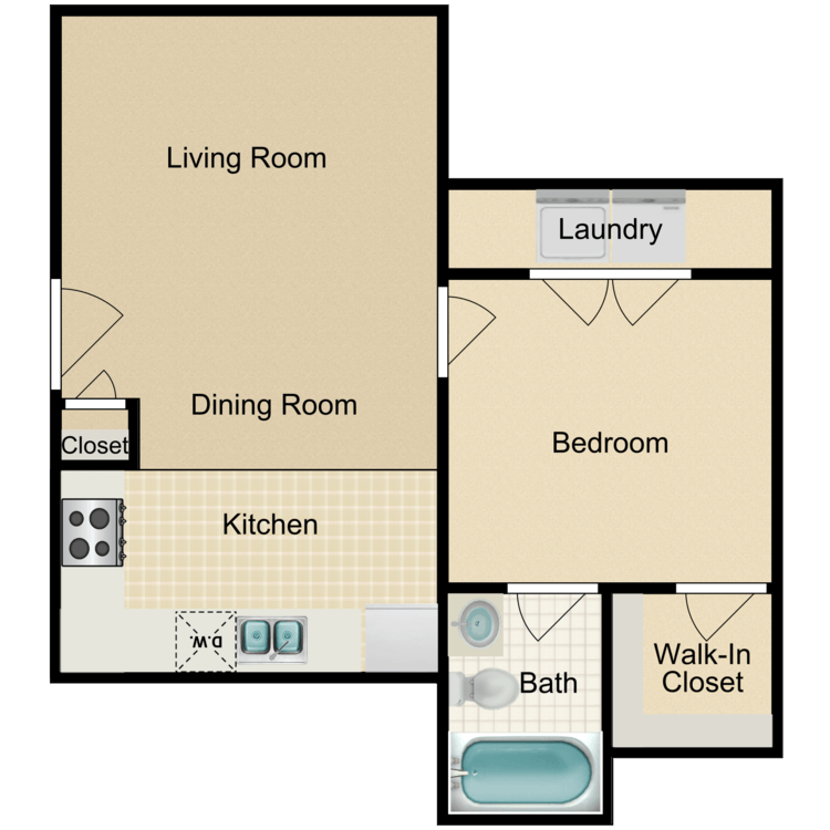 Floor plan image of 1 Bedroom