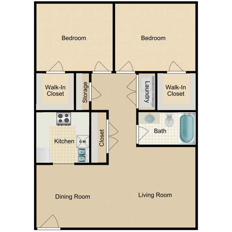 Floor plan image of 2 Bedroom