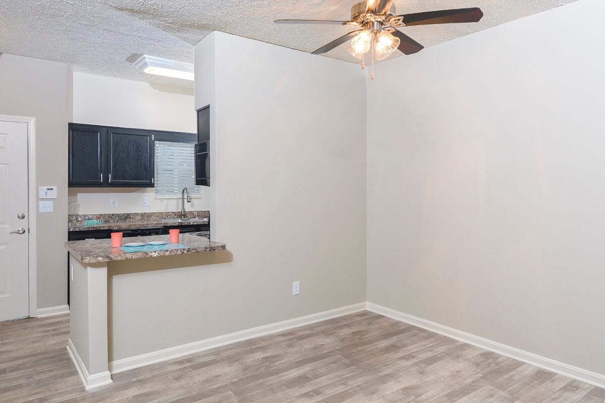 a room with white walls