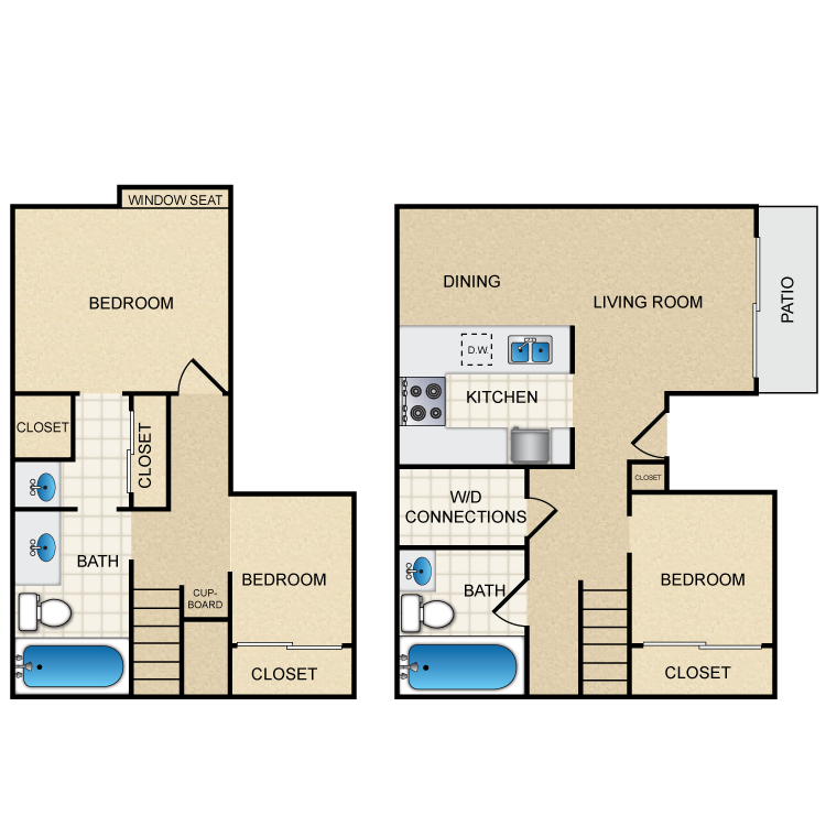 Floor plan image of 3 Bed 2 Bath