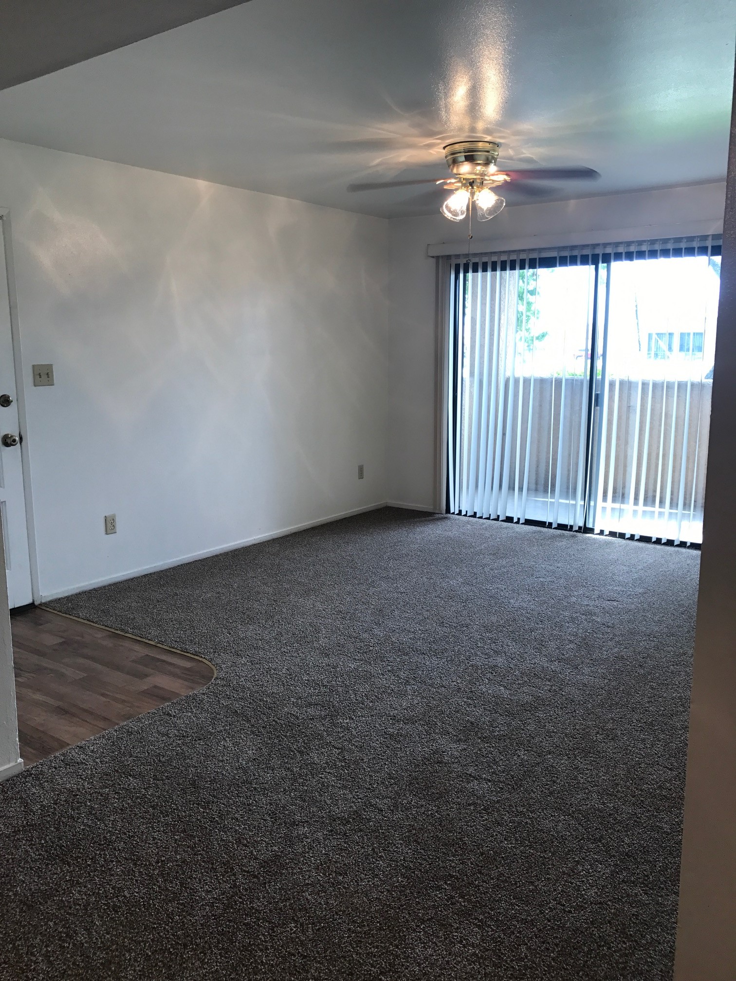 Vacant carpeted living room