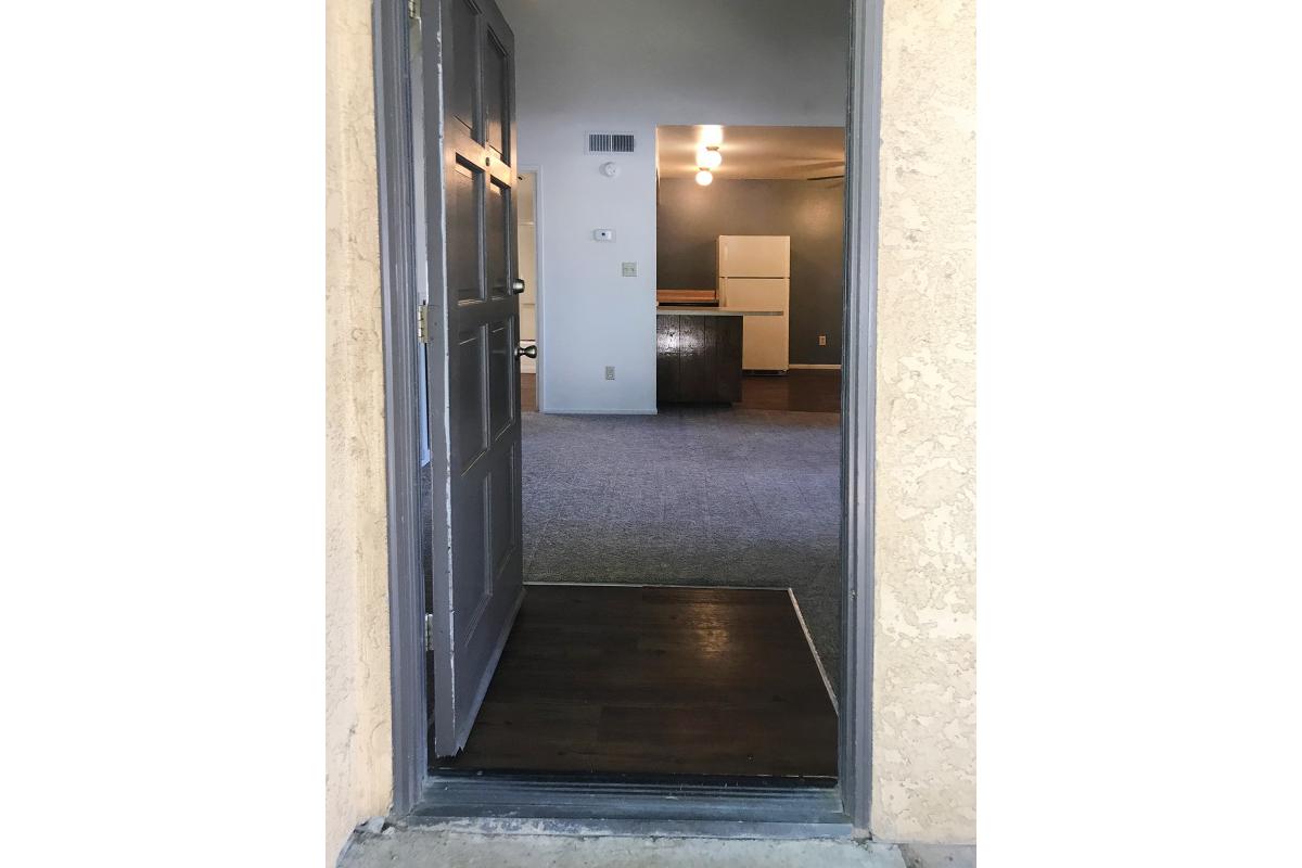 Apartment entrance with the door open