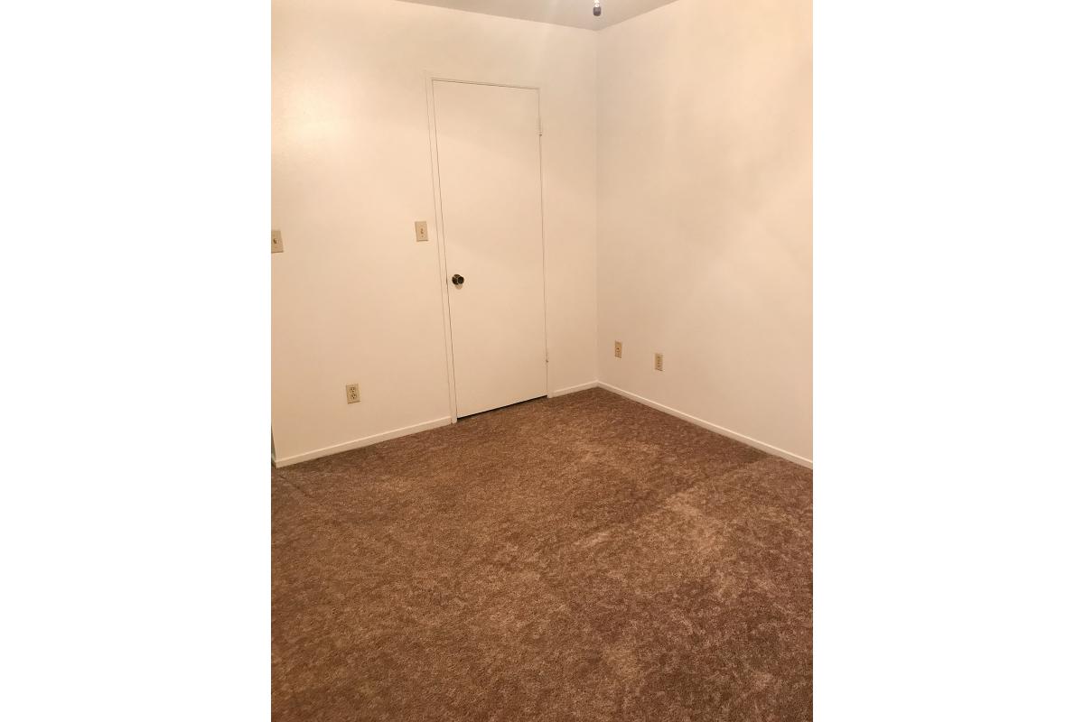 Bedroom with carpet