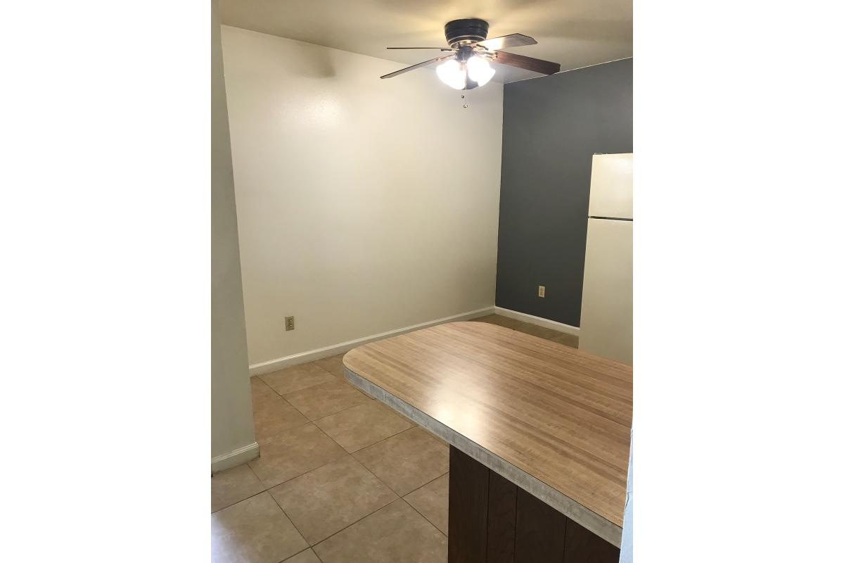 Dining room and kitchen counter