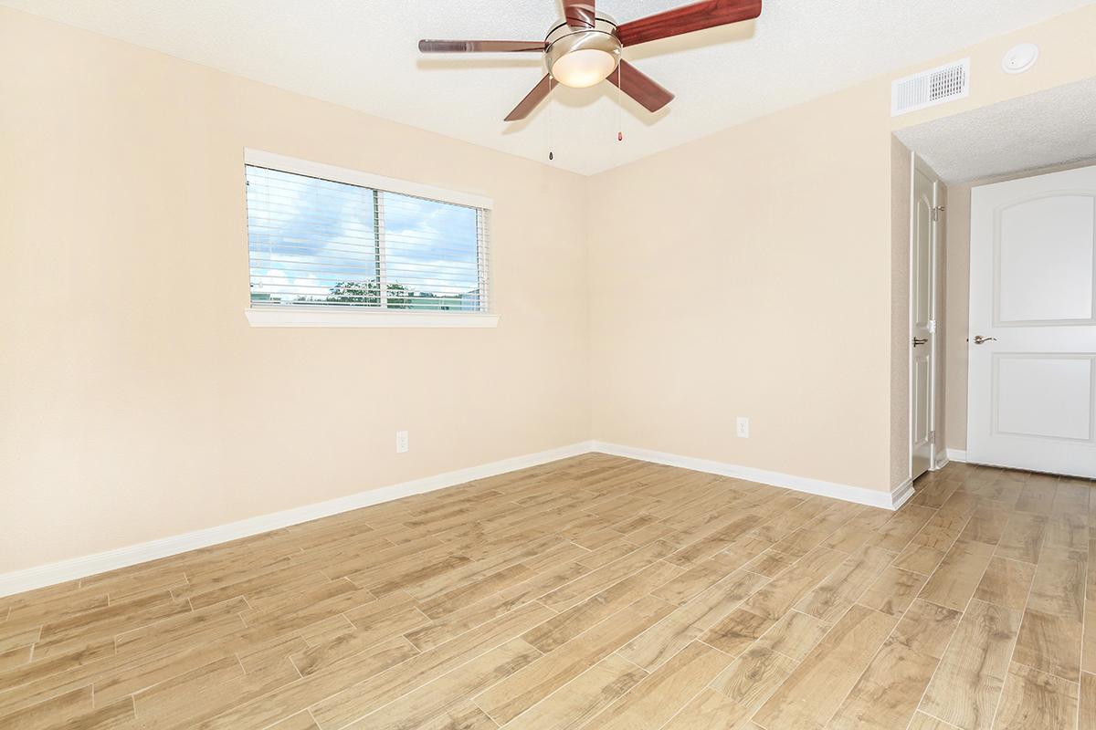 a room with a wood floor