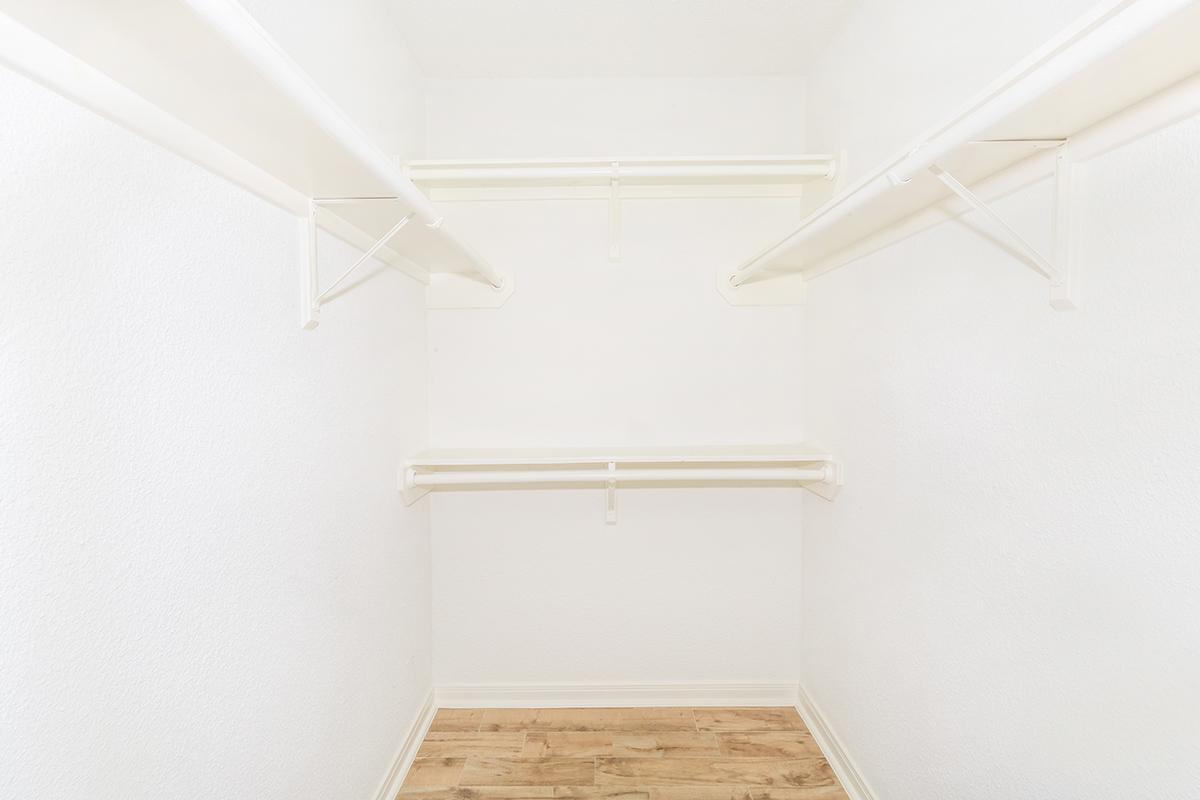 ROOMY WALK-IN CLOSETS