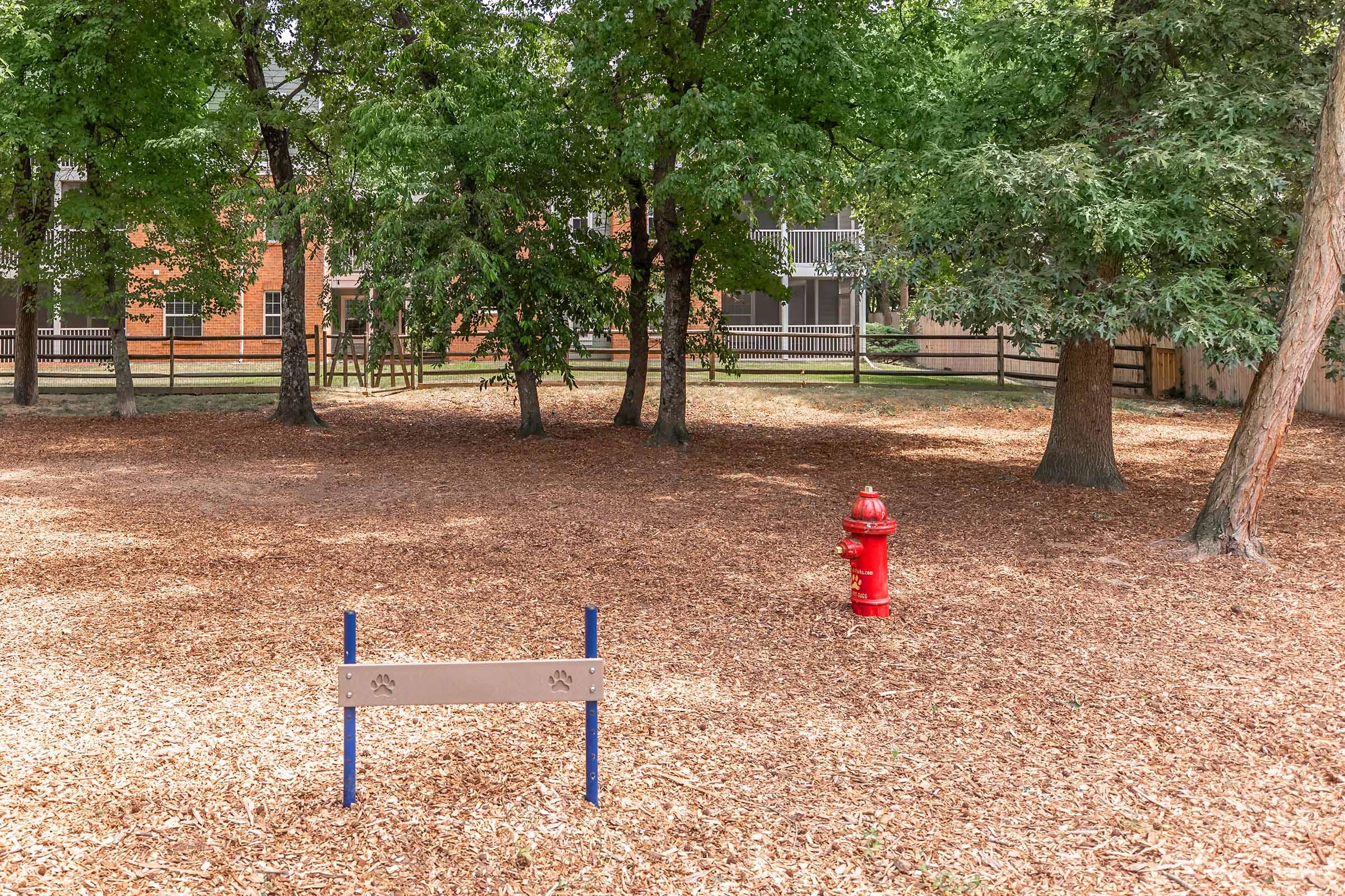 a fire hydrant in the middle of a park