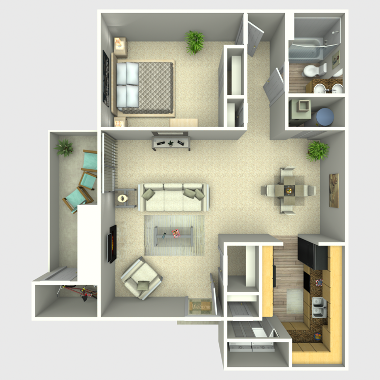 Floor Plans Van Mark Apartments In Monroe La 1 Bed Bath