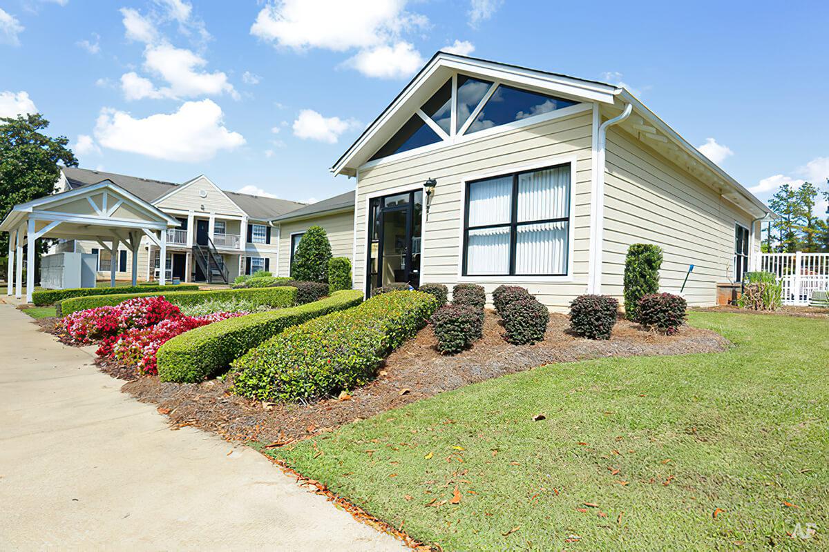 a large lawn in front of a house