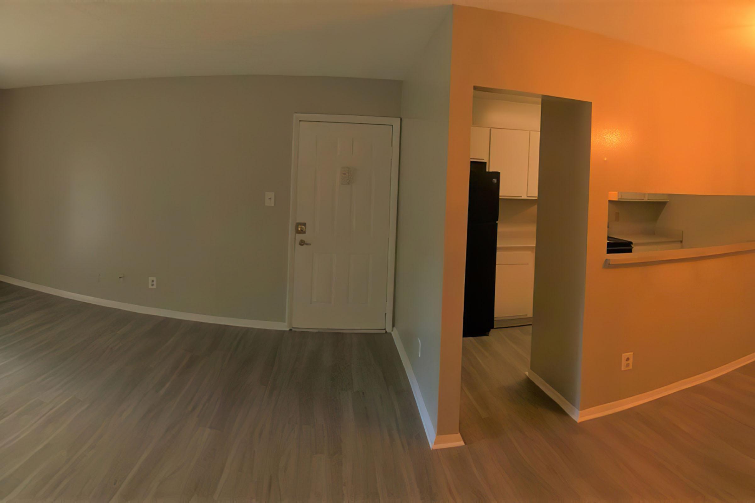a room with a wood floor