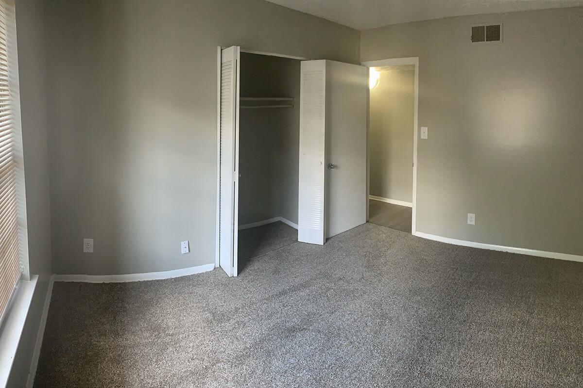 a double door in a room