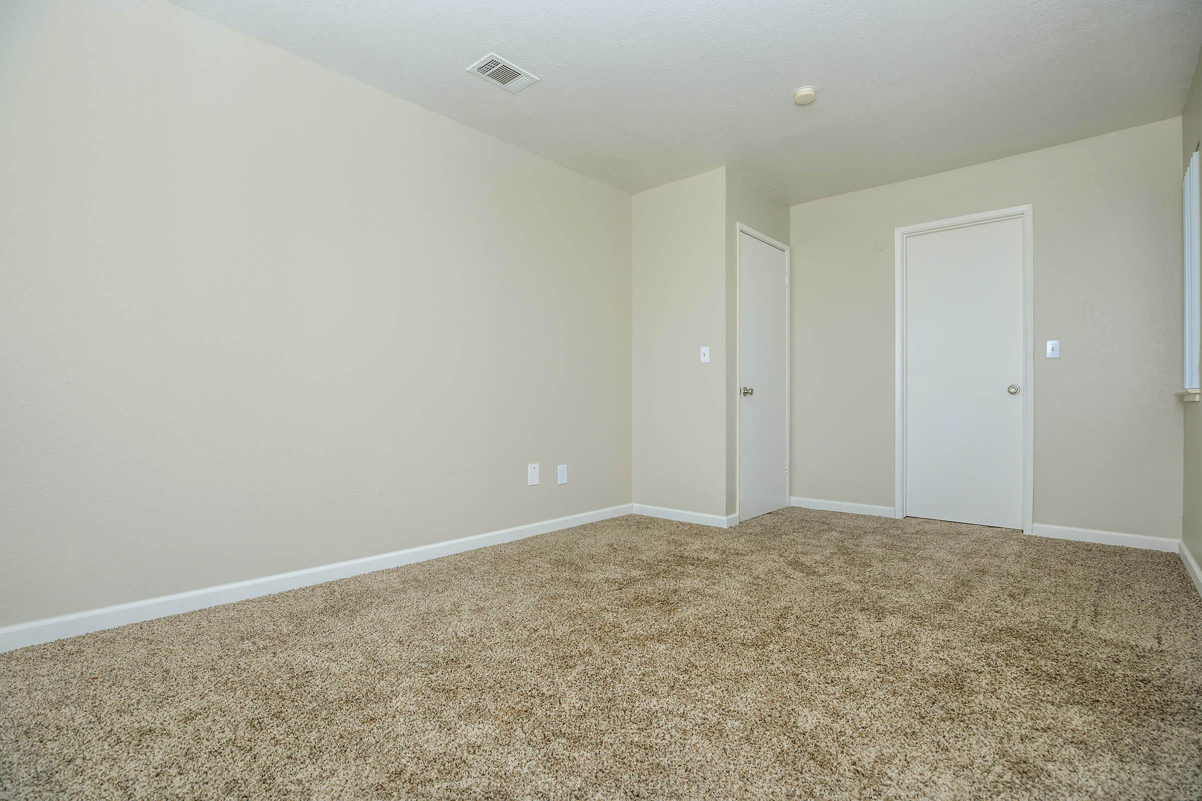 Vacant carpeted bedroom