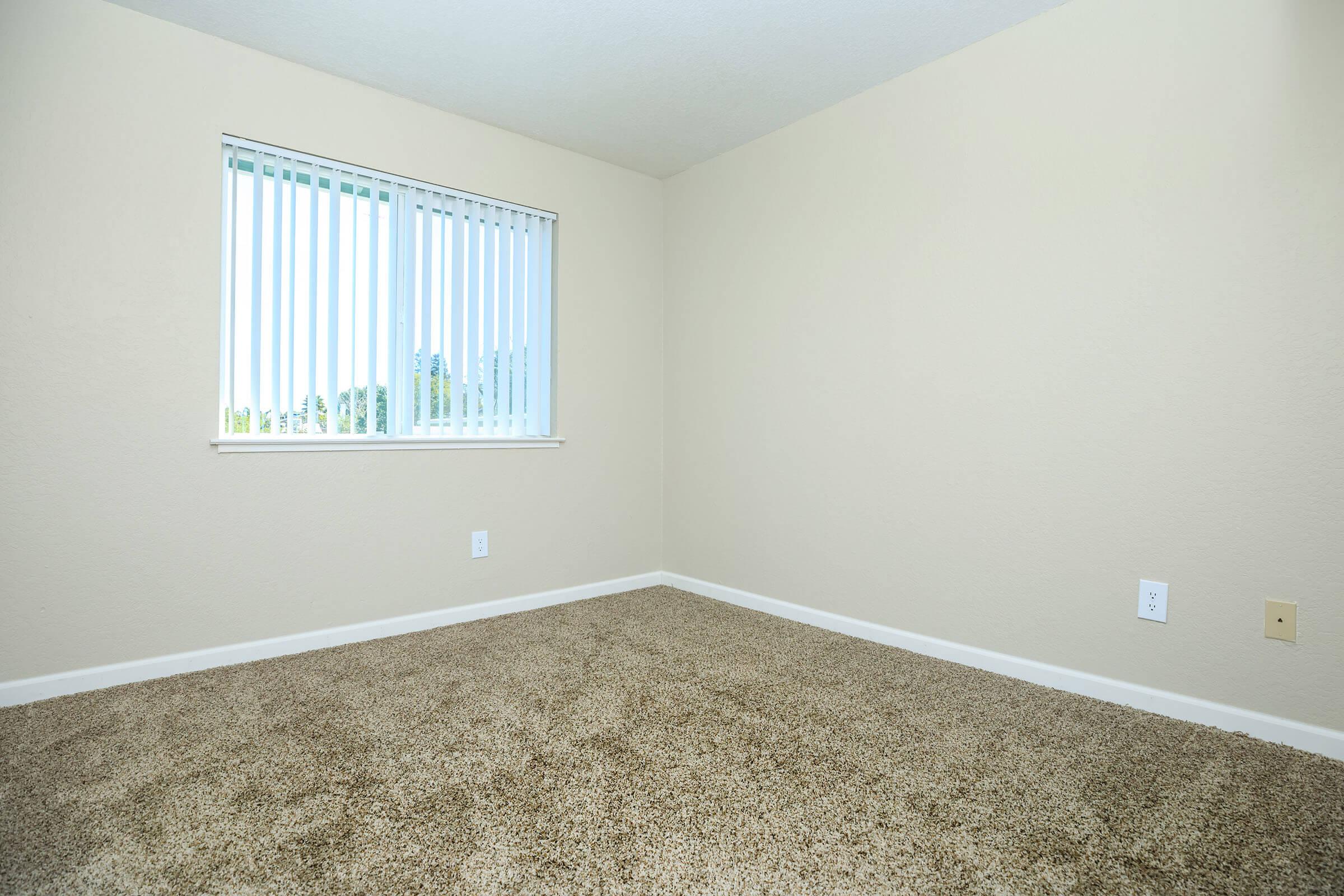 Vacant bedroom with carpet