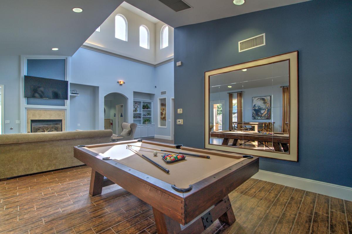 Pool table in the community room