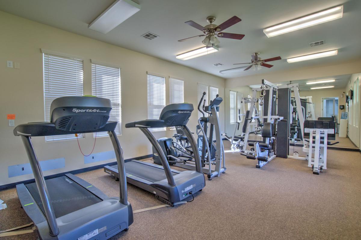 Work-out equipment in the community gym