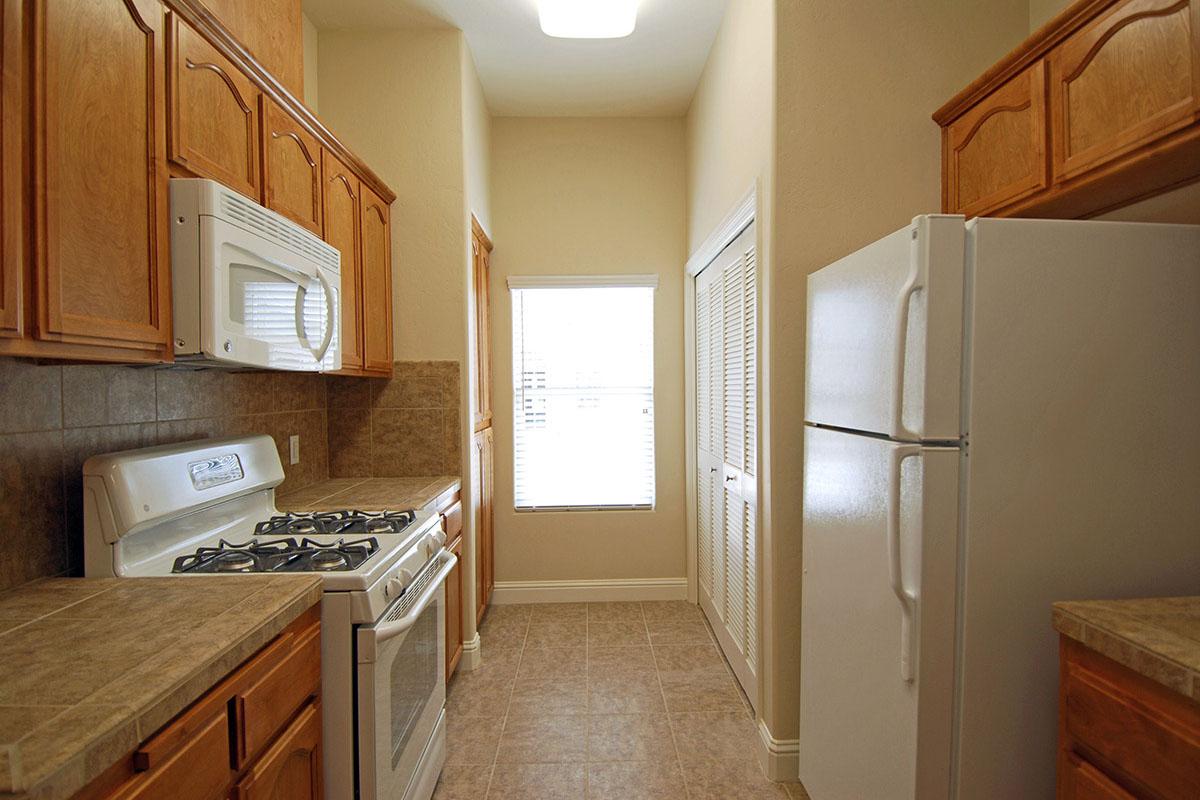 Kitchen with linoleum floors