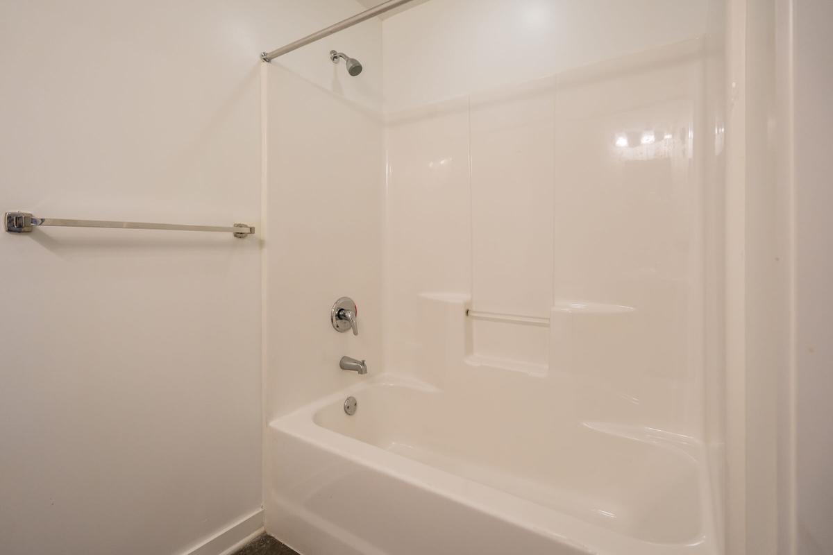 large tub with shower