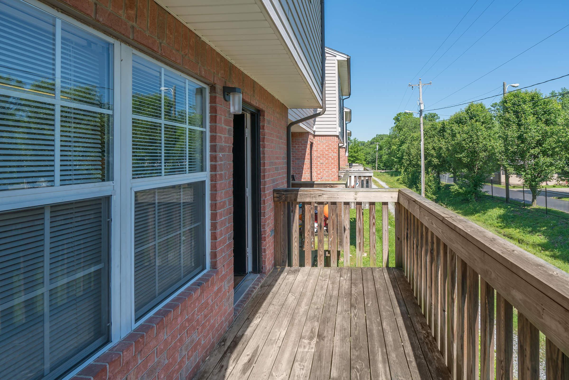 Balcony for three bedroom apartment at Willow Pointe