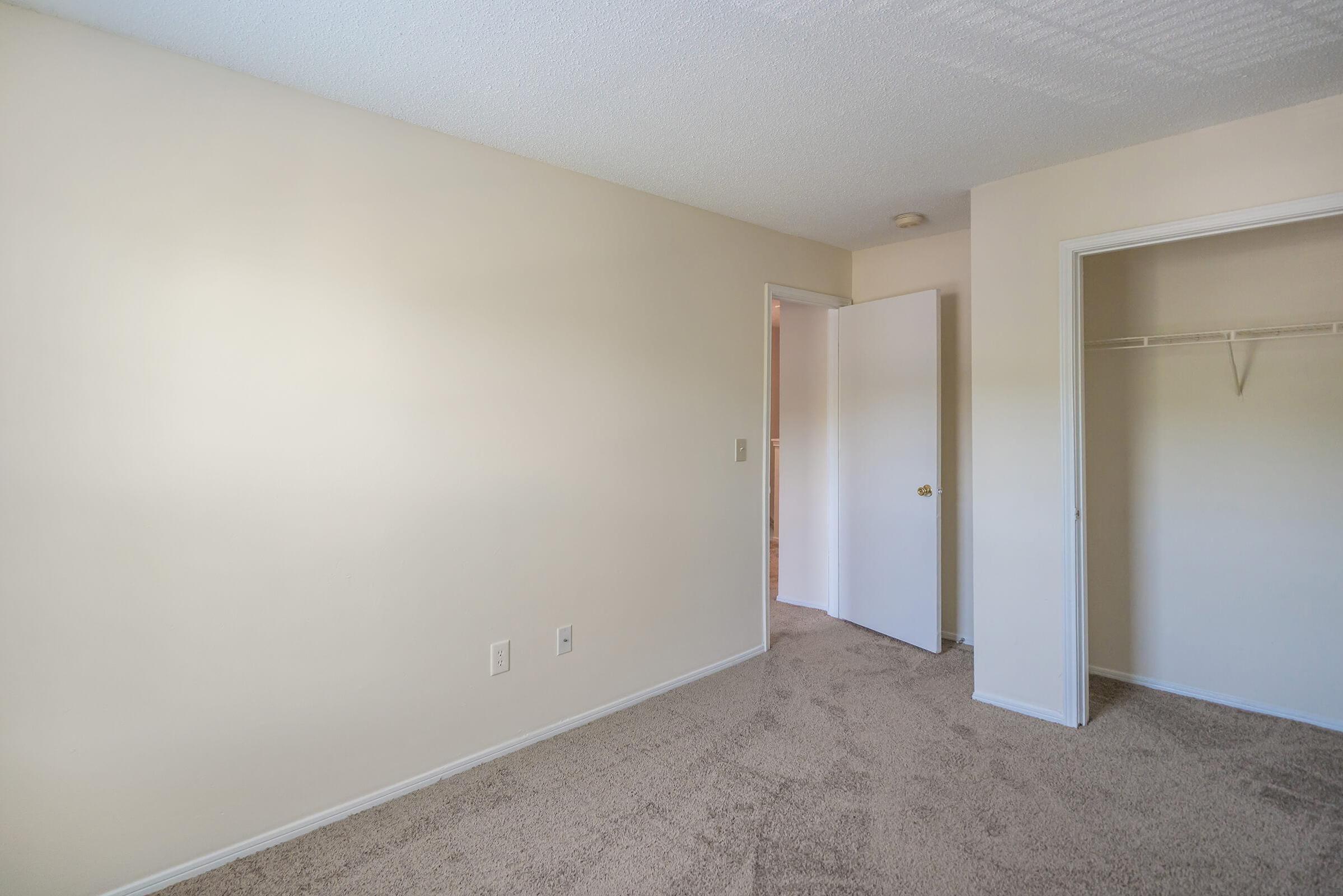 spacious closets in three bedroom apartment at Willow Pointe