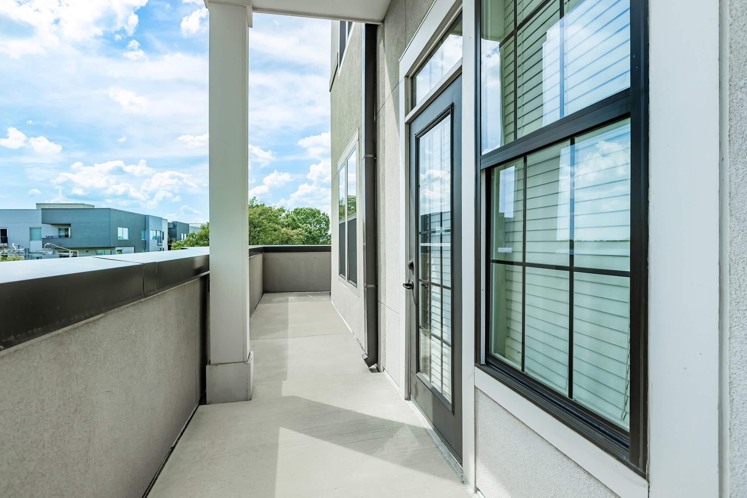 Balcony area of two bedroom apartment at 1810 Belcourt