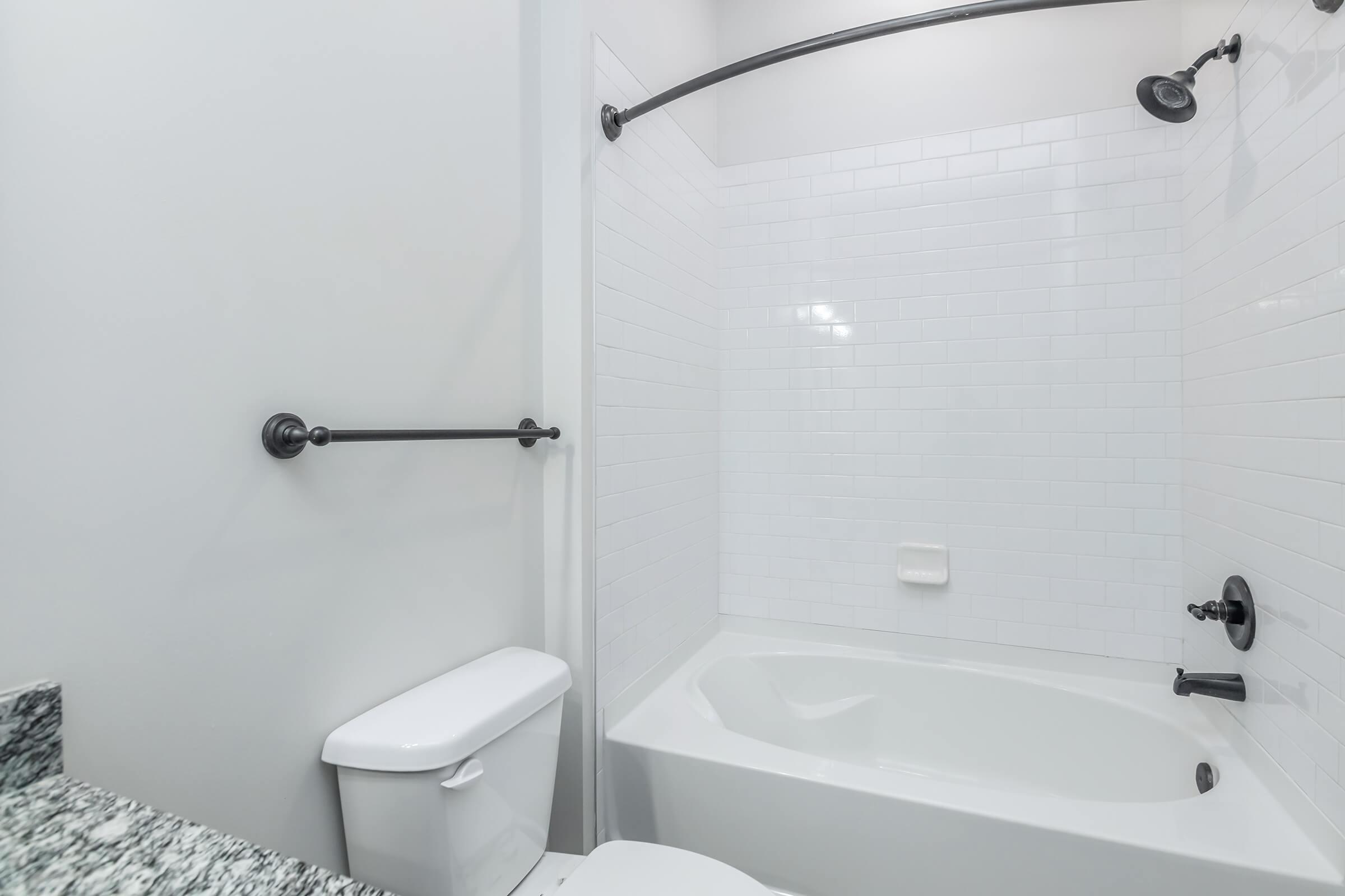 Garden tub and shower interior of master bathroom