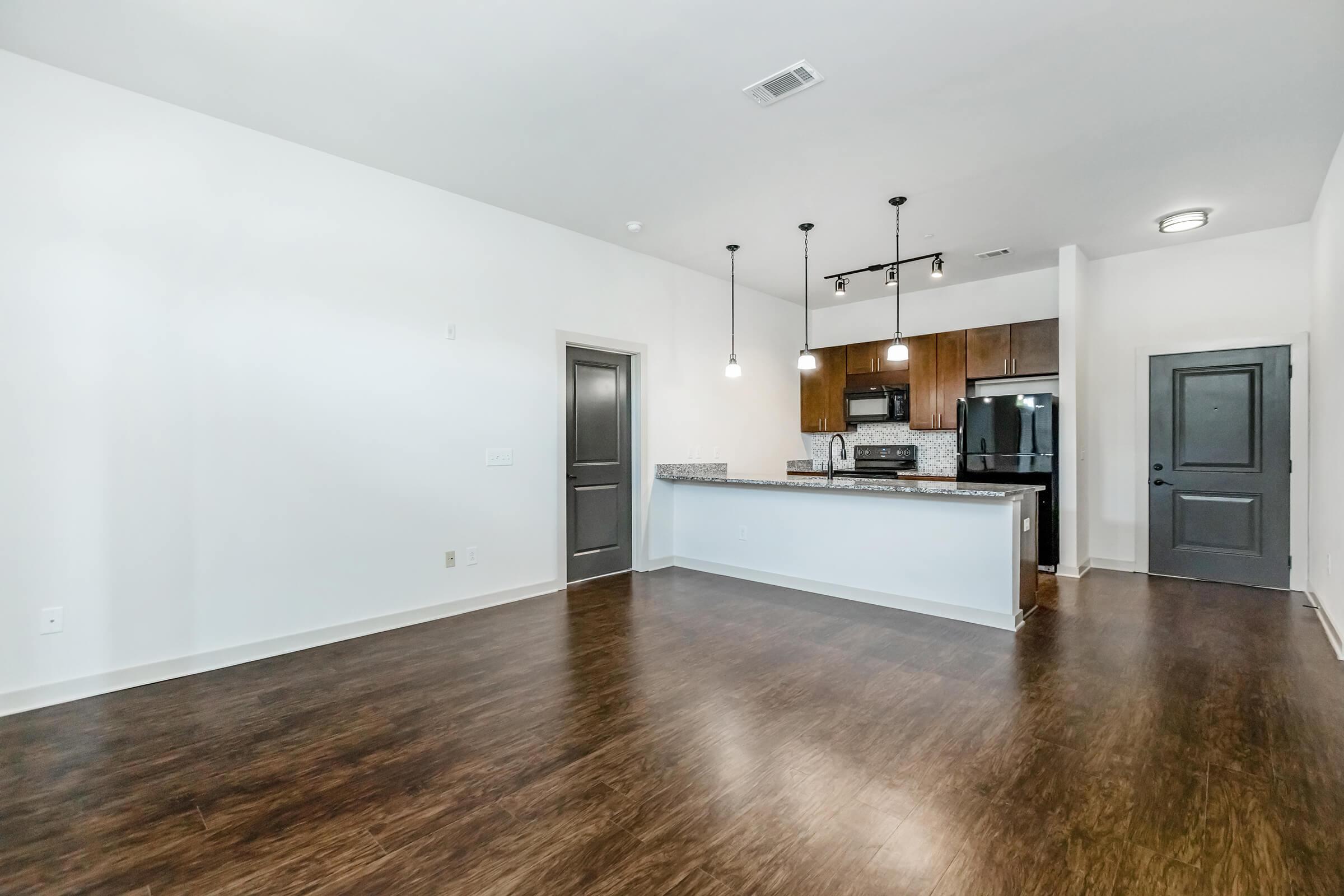 Hardwood Floors in living room at 1810 Belcourt