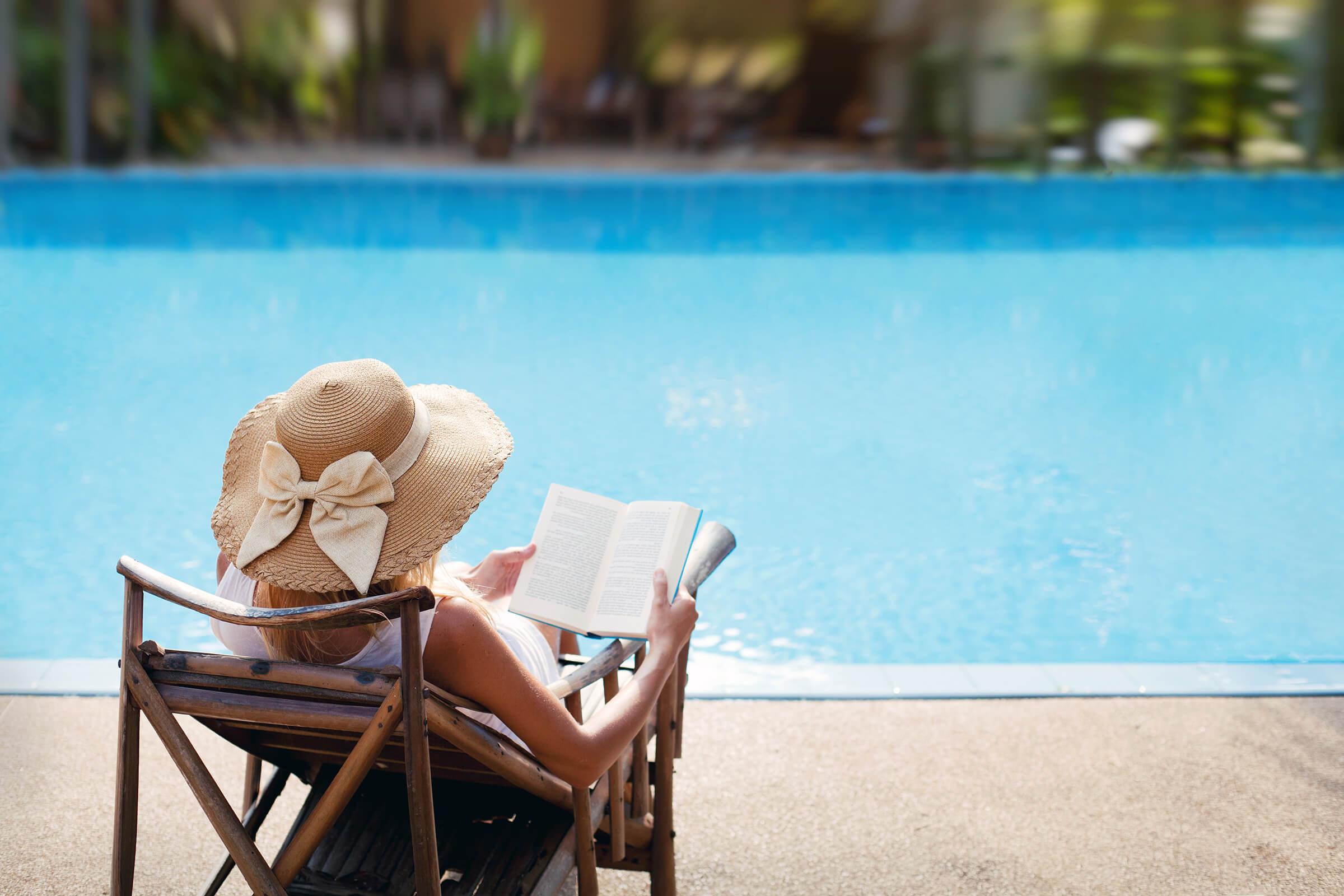 a chair sitting in front of water