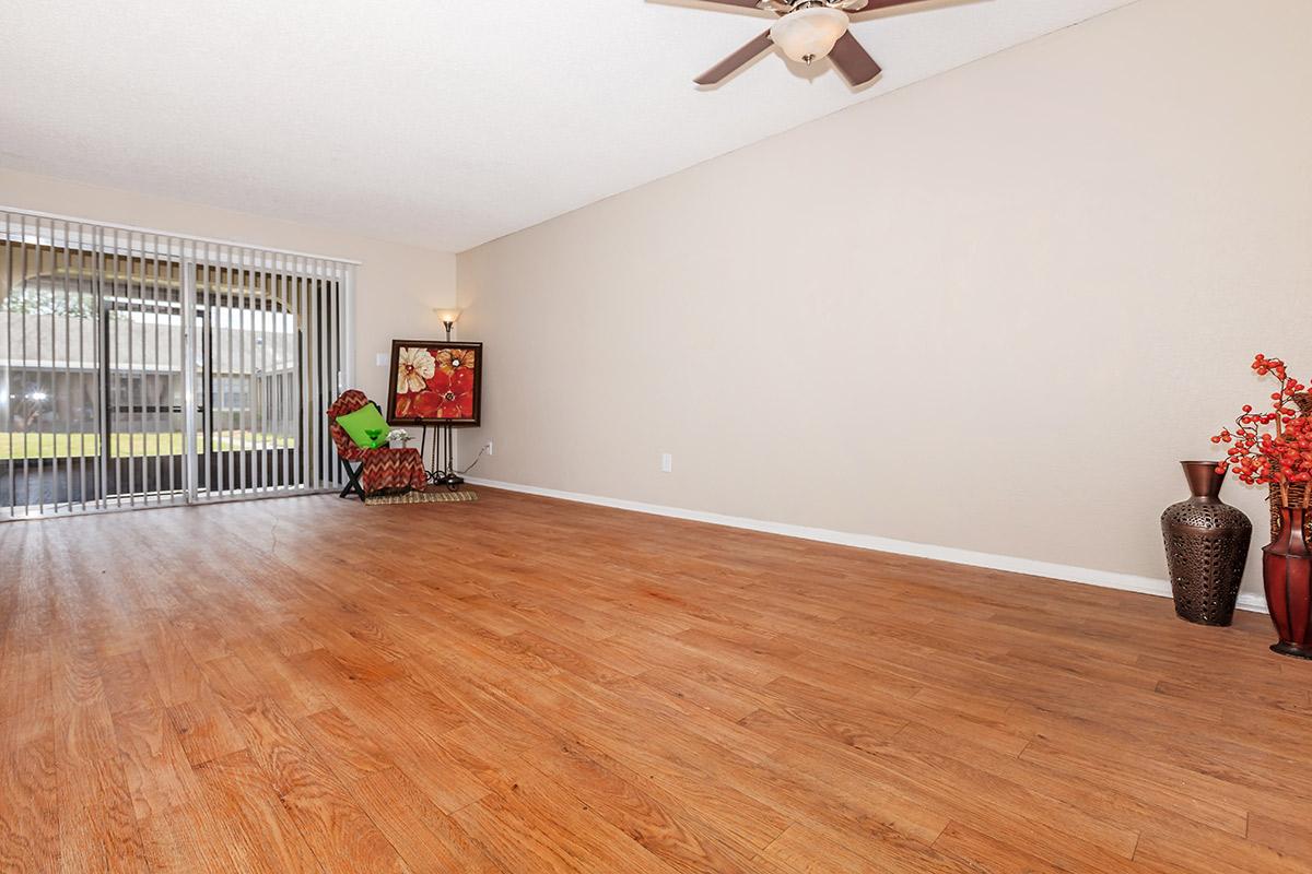 a room with a wood floor