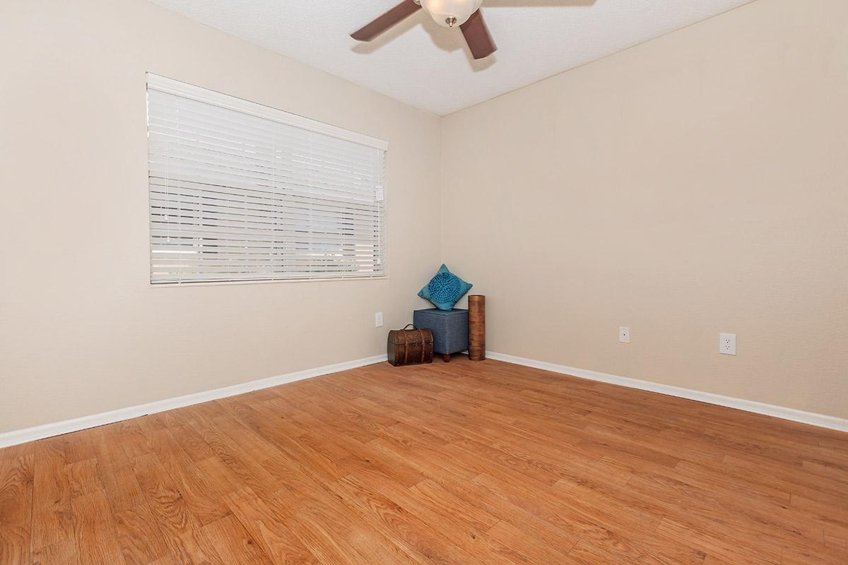 a room with a wood floor