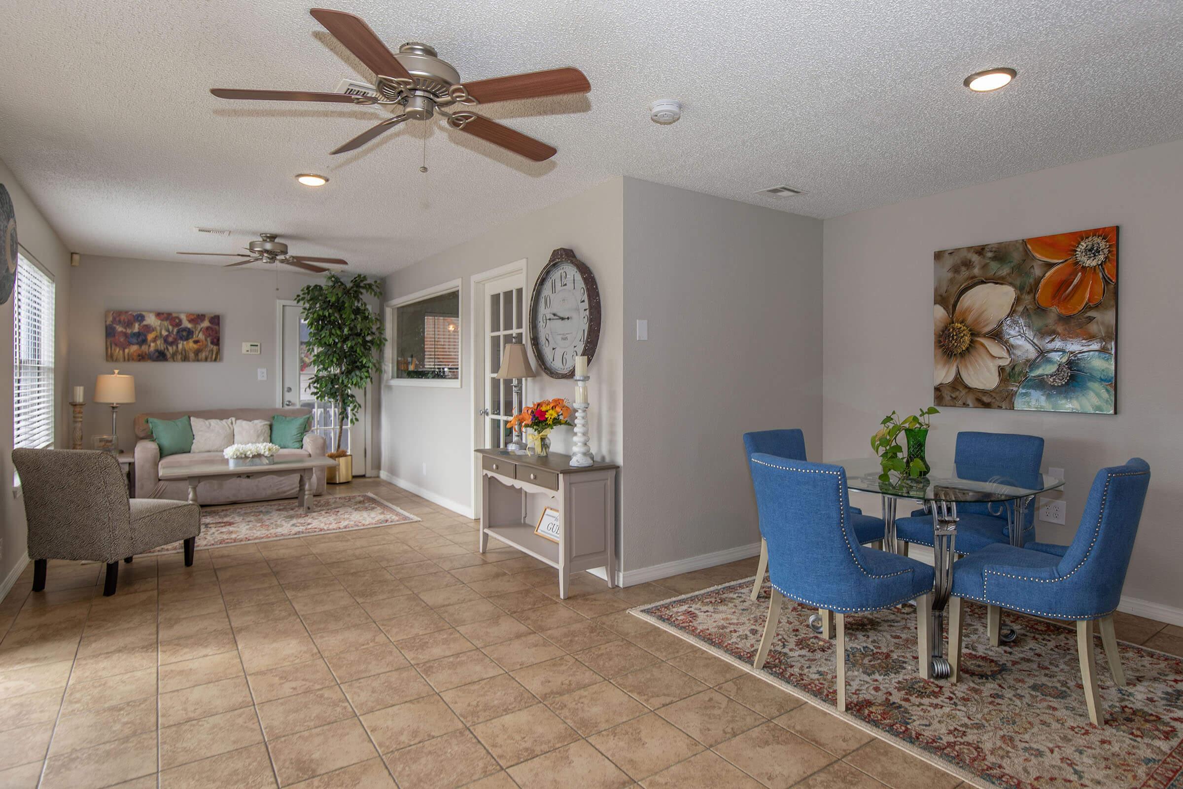 a living room filled with lots of furniture