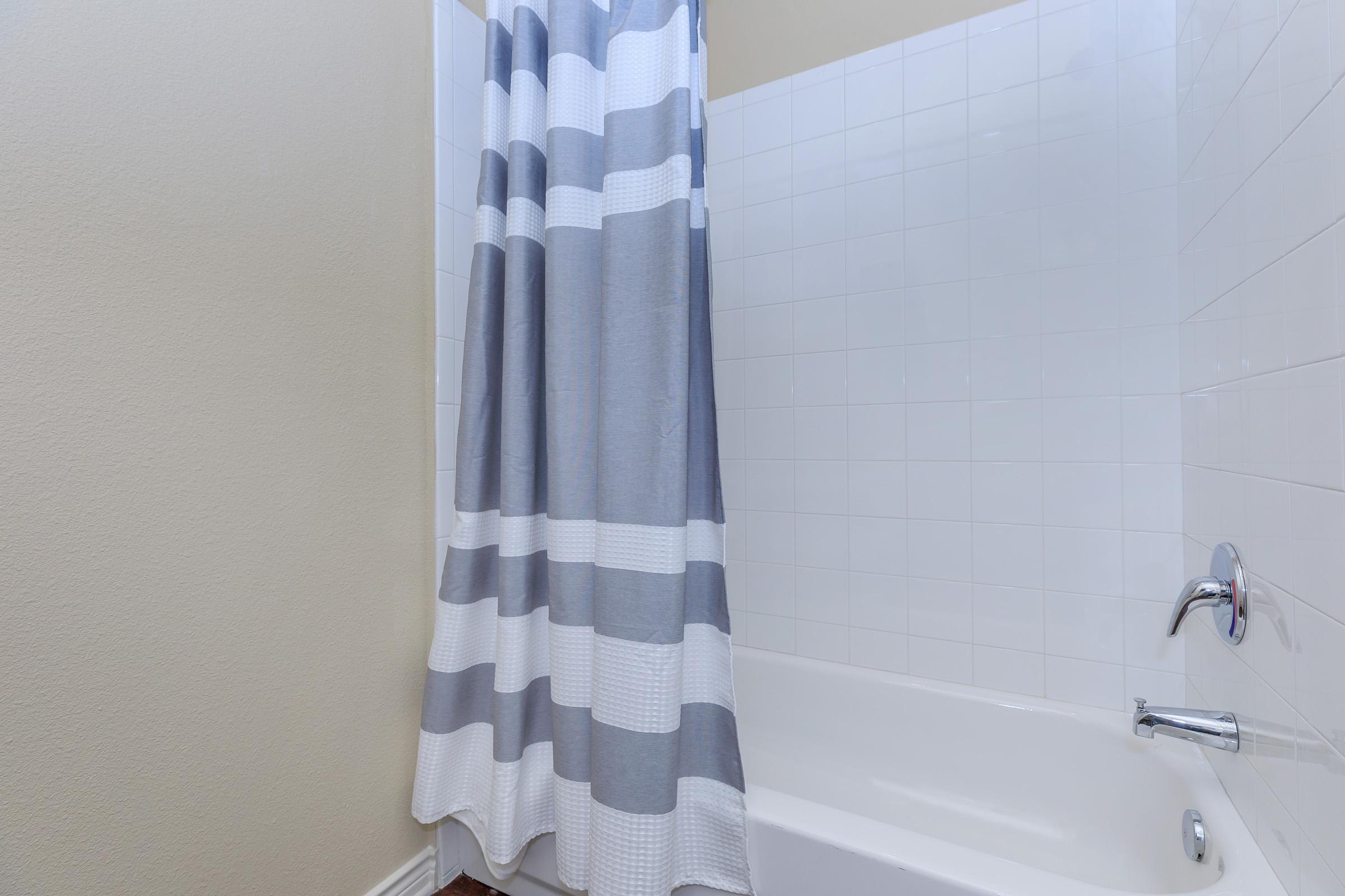 a shower curtain