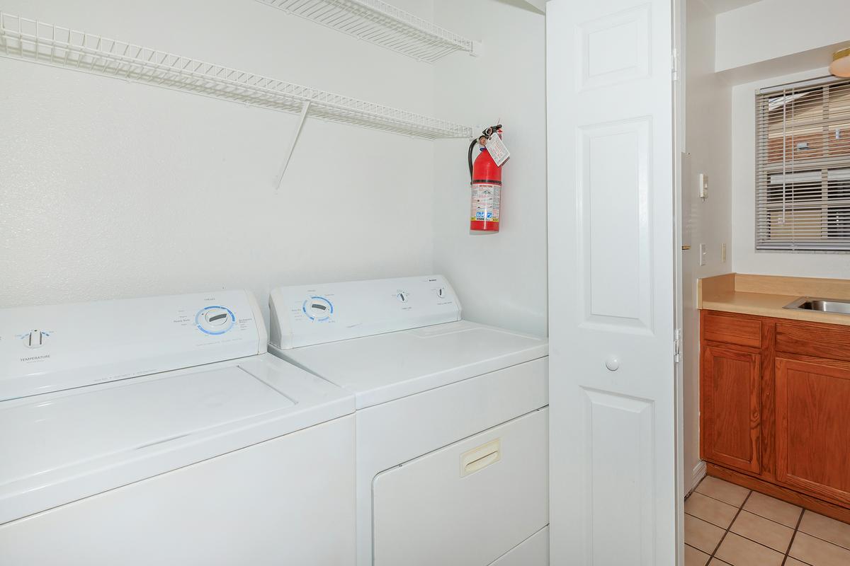 Washer and dryer in every home at Lakeland Landing in Lakeland, Florida.