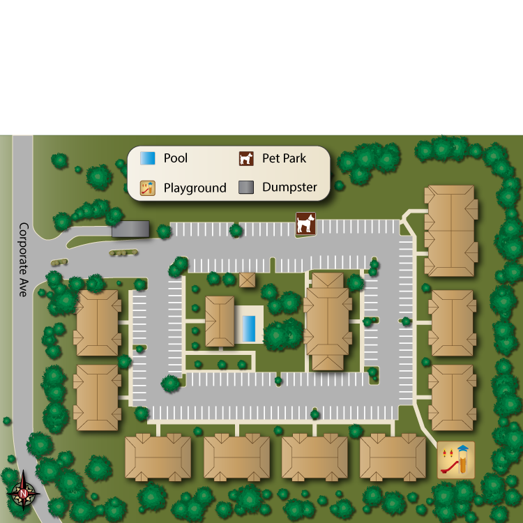 If you have a question regarding the relative location of an apartment home, please give us a call.