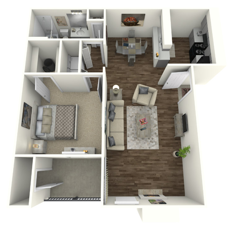 Floor plan image of 1 Bed 1 Bath B