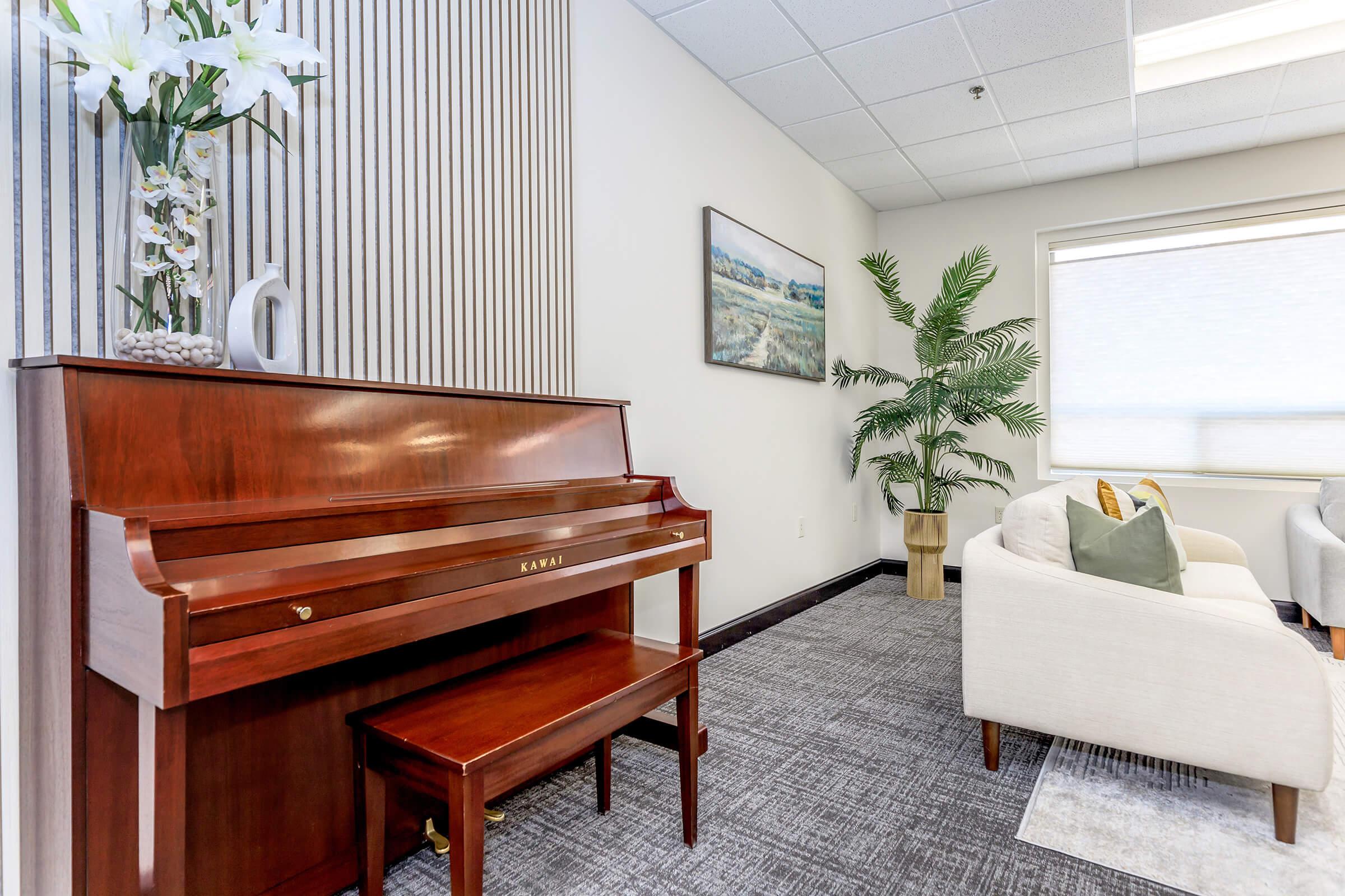 a piano in a room