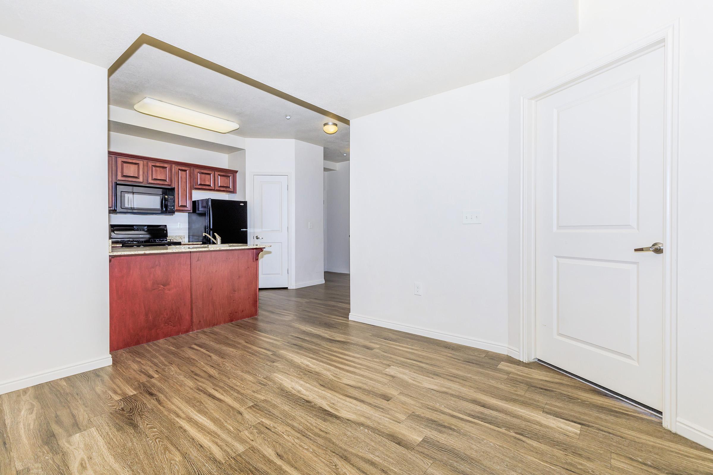 a refrigerator in a kitchen