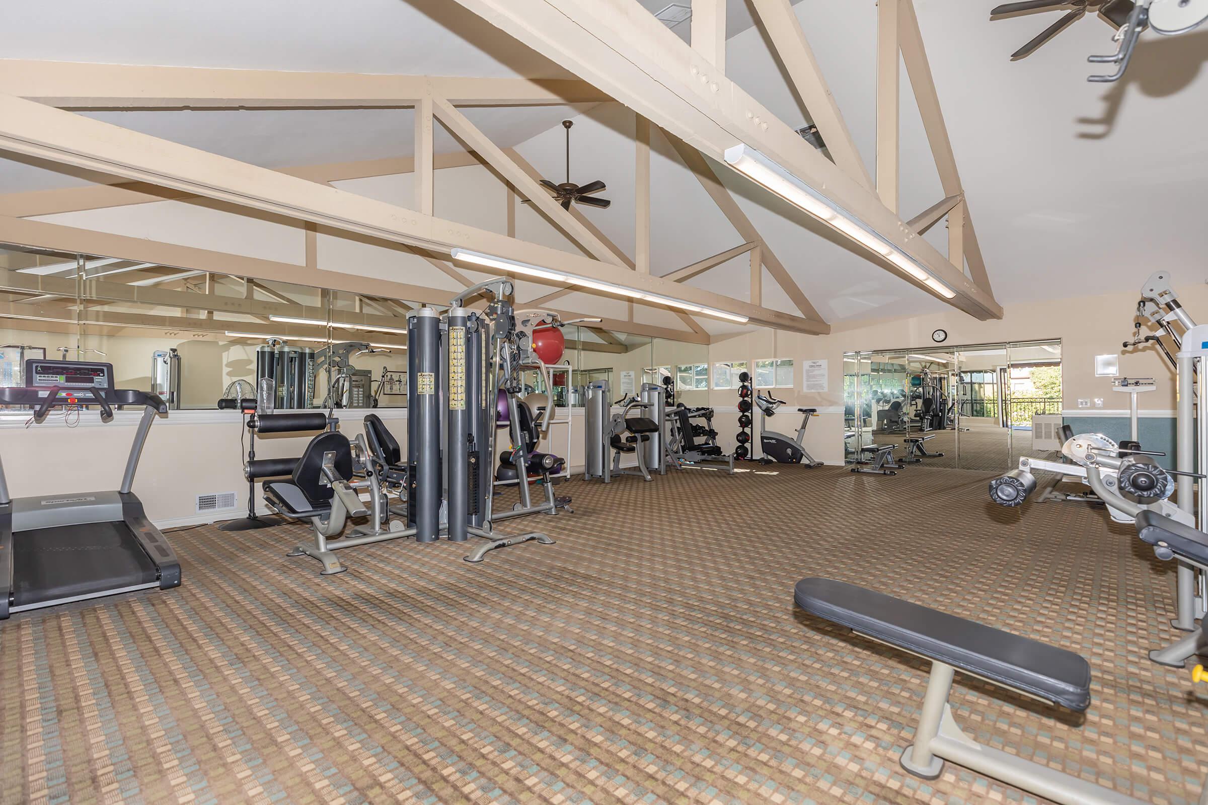 Pinecreek Village Apartments community gym