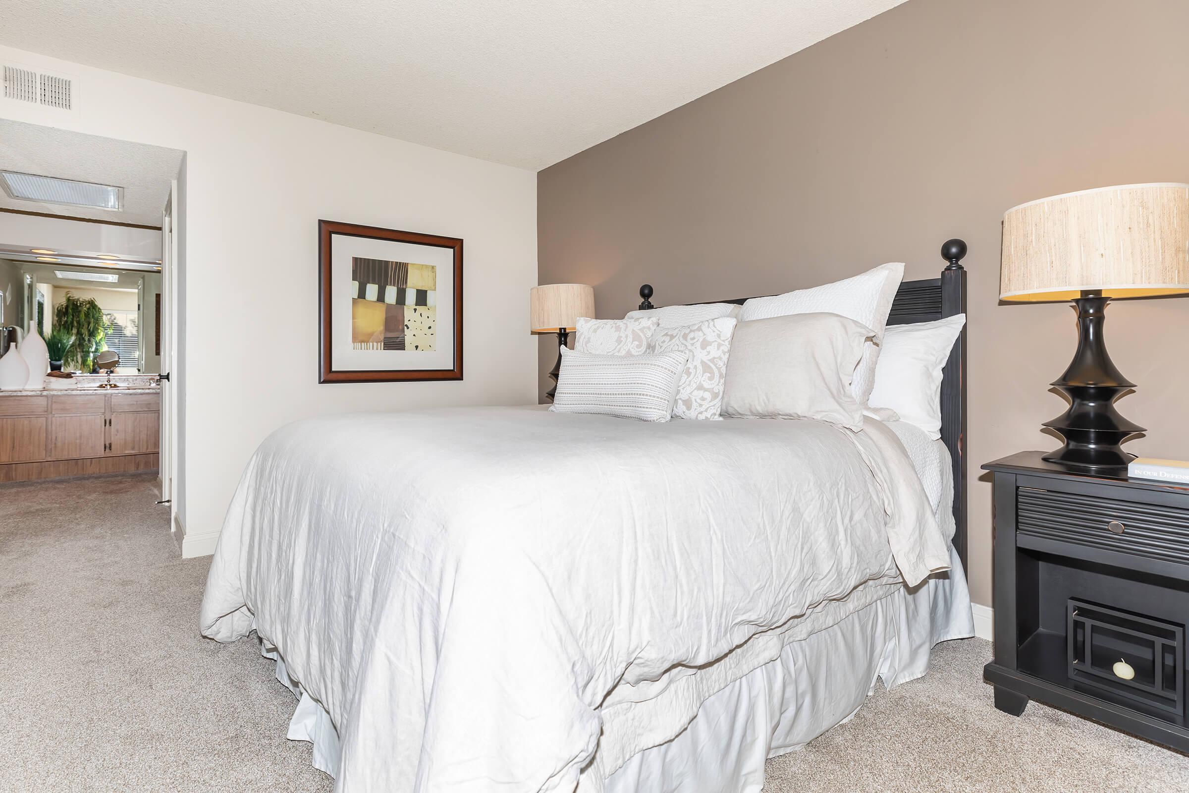 Bedroom with bathroom sink